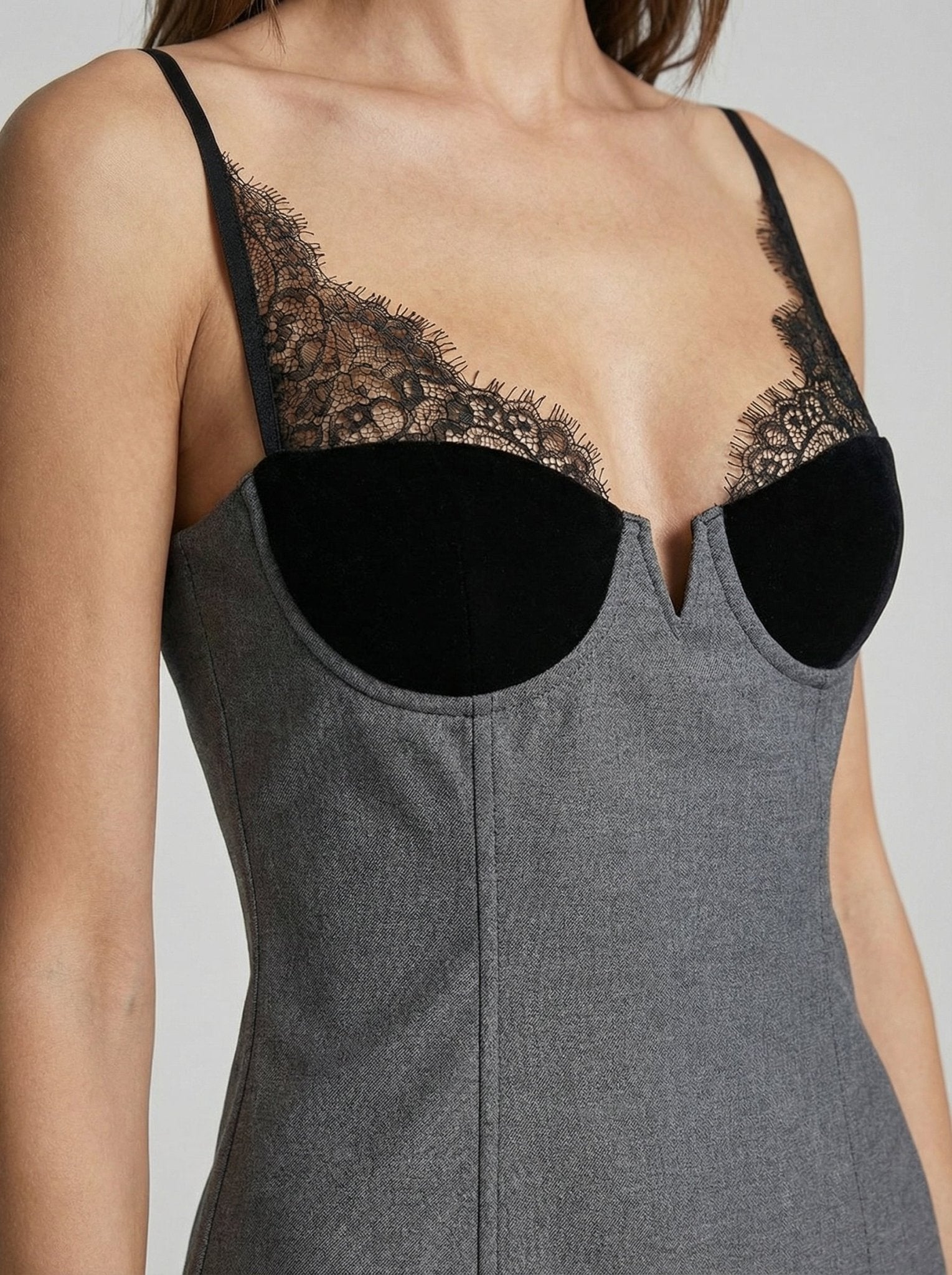 Noir Lace Mini Dress