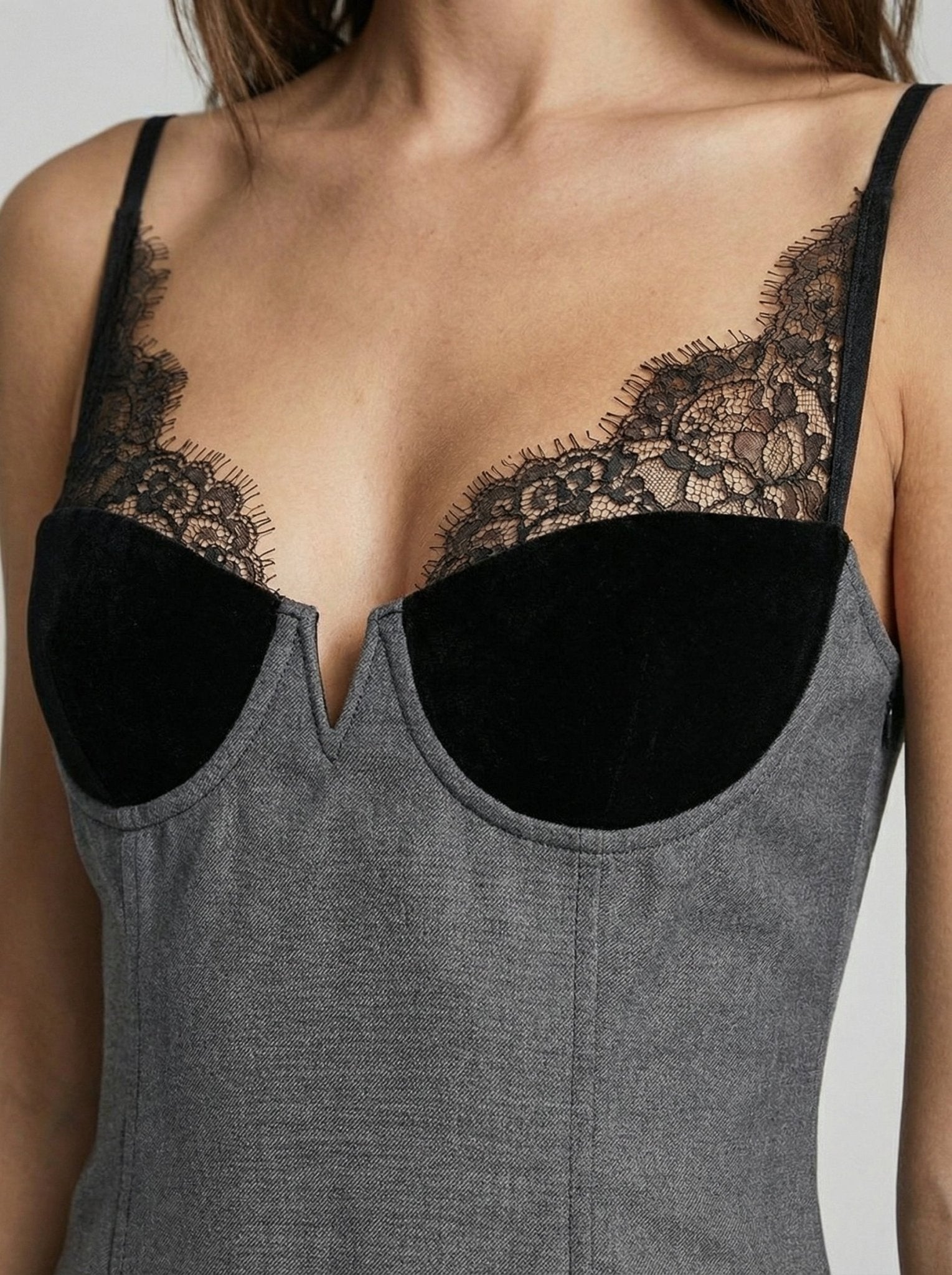 Noir Lace Mini Dress